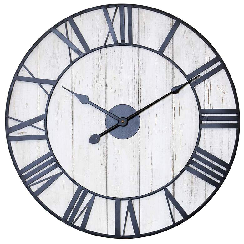 Image 1 Pebble Black Metal Wall Clock