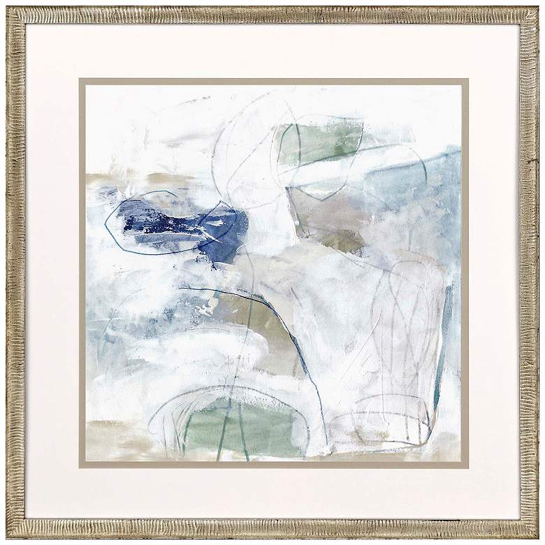 Image 1 Pebble Coast I 40"W x 40"H Framed Art
