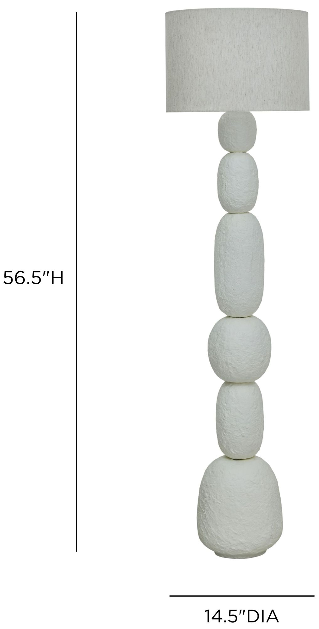 Image 6 Pebble Cream Floor Lamp more views