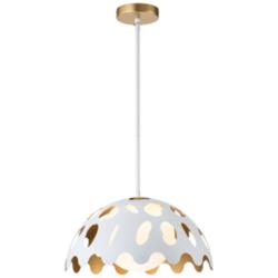 Pebbles 15" Pendant in White