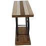 Pedals 39" Wide Brown Wood Black Dual Wheel Console Table