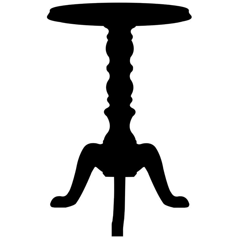 Image 2 Pedestal Table Black Wall Decal