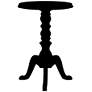 Pedestal Table Black Wall Decal in scene