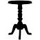 Pedestal Table Black Wall Decal