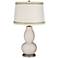Pediment Double Gourd Table Lamp with Rhinestone Lace Trim