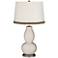 Pediment Double Gourd Table Lamp with Wave Braid Trim