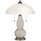 Pediment Gourd-Shaped Table Lamp with Alabaster Shade