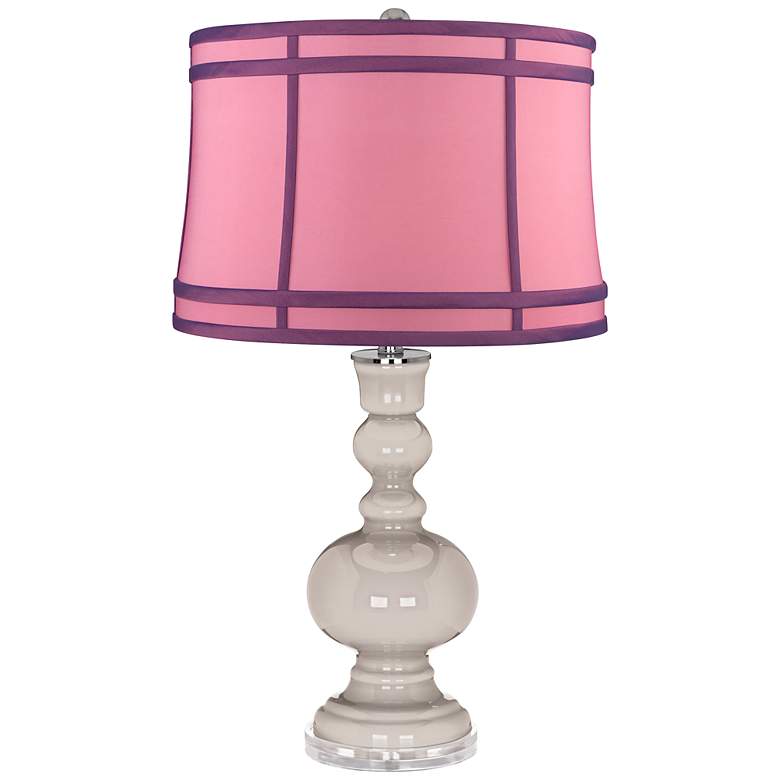 Image 1 Pediment Hot Pink Colorblock Shade Apothecary Table Lamp