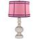 Pediment Hot Pink Colorblock Shade Apothecary Table Lamp