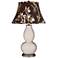 Pediment Olive Botanical Shade Double Gourd Table Lamp