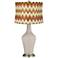 Pediment Red and Brown Chevron Shade Anya Table Lamp