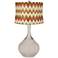 Pediment Red and Brown Chevron Shade Spencer Table Lamp