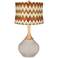 Pediment Red and Brown Chevron Shade Wexler Table Lamp