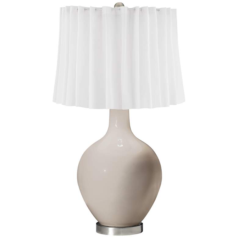 Image 1 Pediment White Curtain Ovo Table Lamp