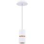 1_Pedistal 6.38"H x 3.25"W 1-Light Mini-Pendant in White