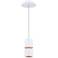 Pedistal 6.38"H x 3.25"W 1-Light Mini-Pendant in White