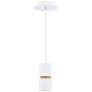2_Pedistal 6.38"H x 3.25"W 1-Light Mini-Pendant in White more views