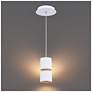 3_Pedistal 6.38"H x 3.25"W 1-Light Mini-Pendant in White more views