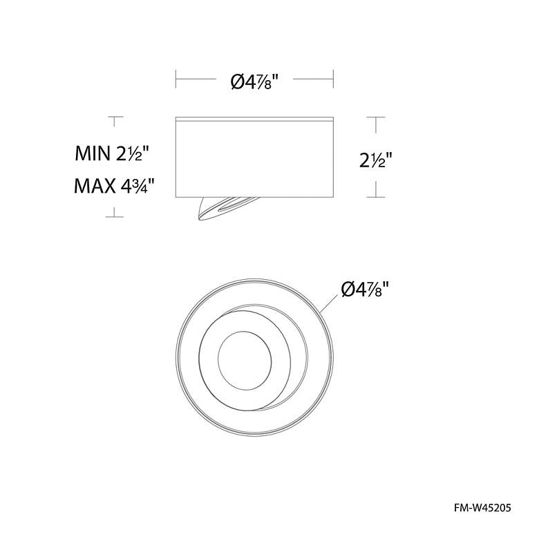Image 6 Peek 2.5"H x 4.88"W 1-Light Flush Mount in White more views