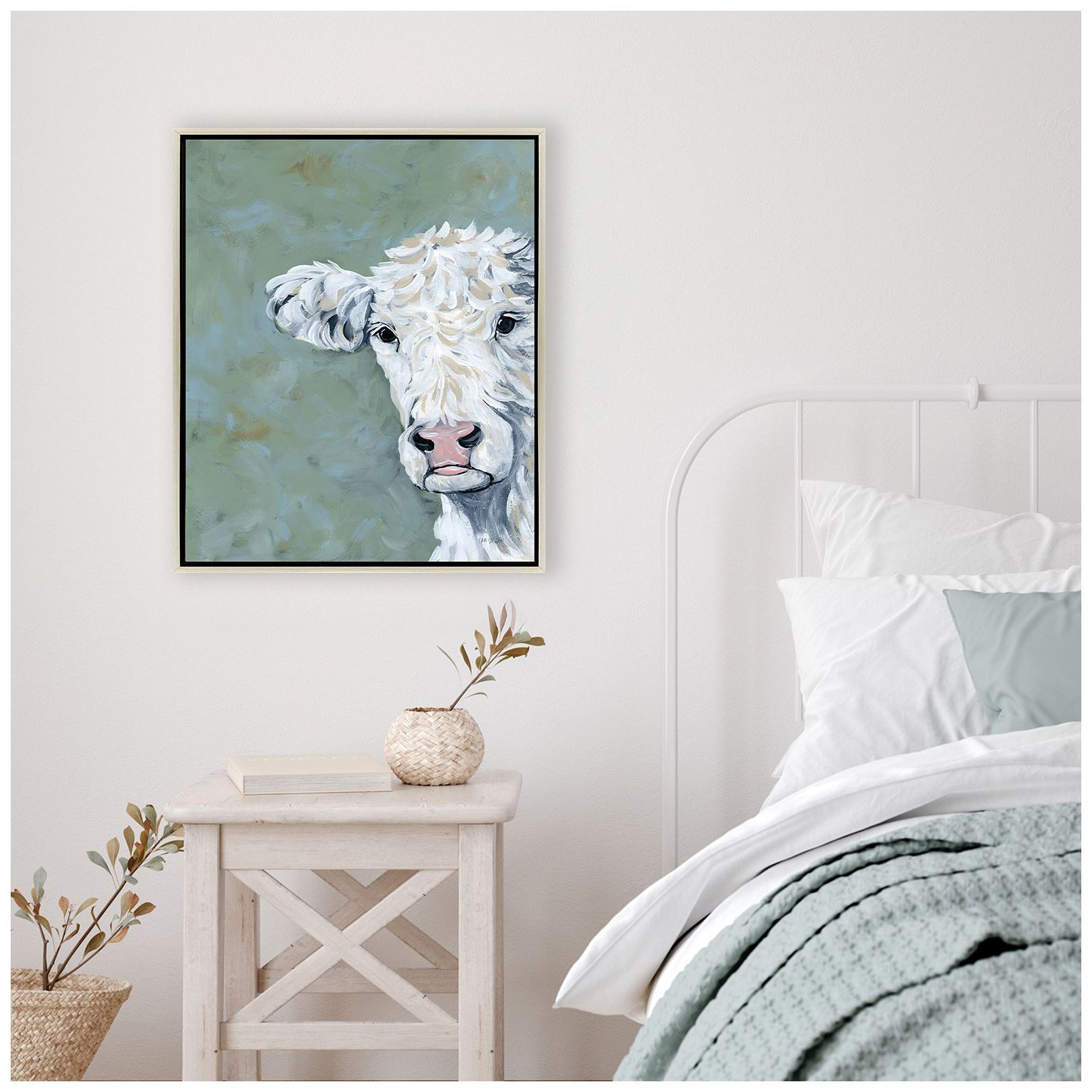 Image 5 Peekaboo Cow 30"W x 36"H Canvas Art more views