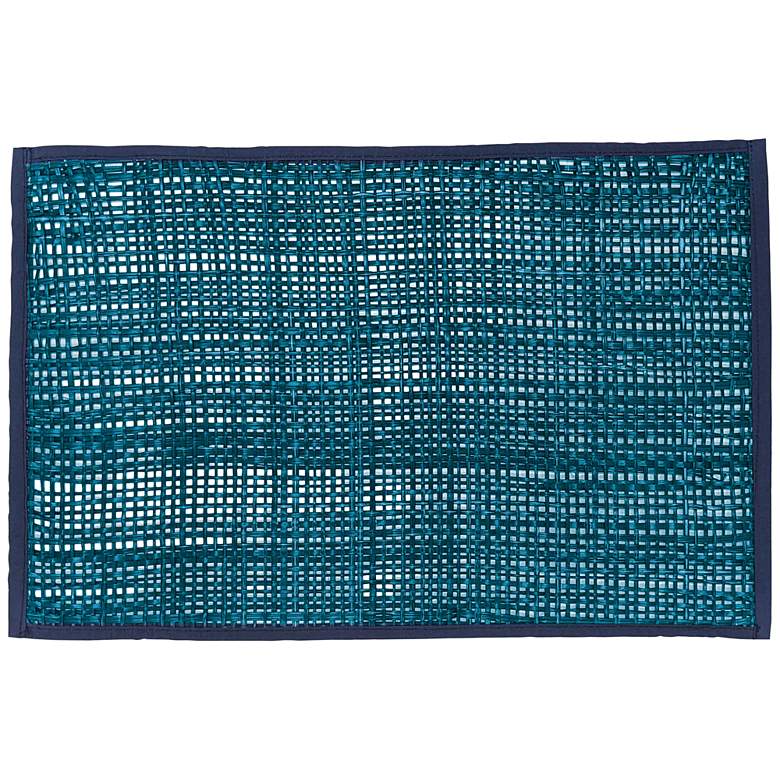 Image 2 Peele Cool Blue Seagrass Placemats Set of 4 more views