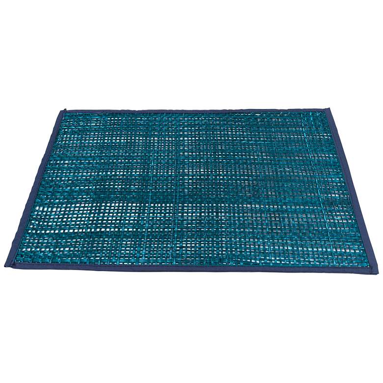 Image 3 Peele Cool Blue Seagrass Placemats Set of 4 more views