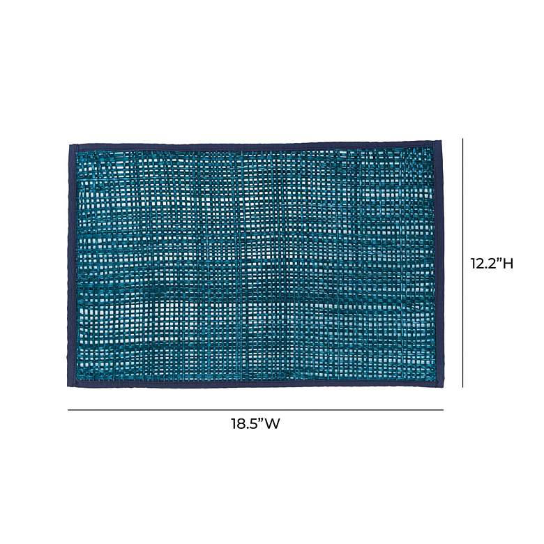 Image 5 Peele Cool Blue Seagrass Placemats Set of 4 more views