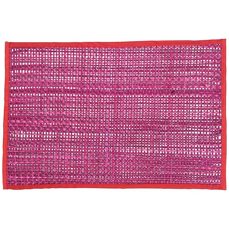 Image 2 Peele Punchy Pink Seagrass Placemats Set of 4 more views