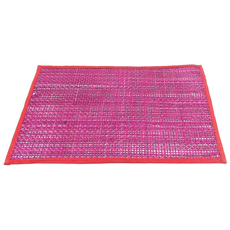 Image 3 Peele Punchy Pink Seagrass Placemats Set of 4 more views