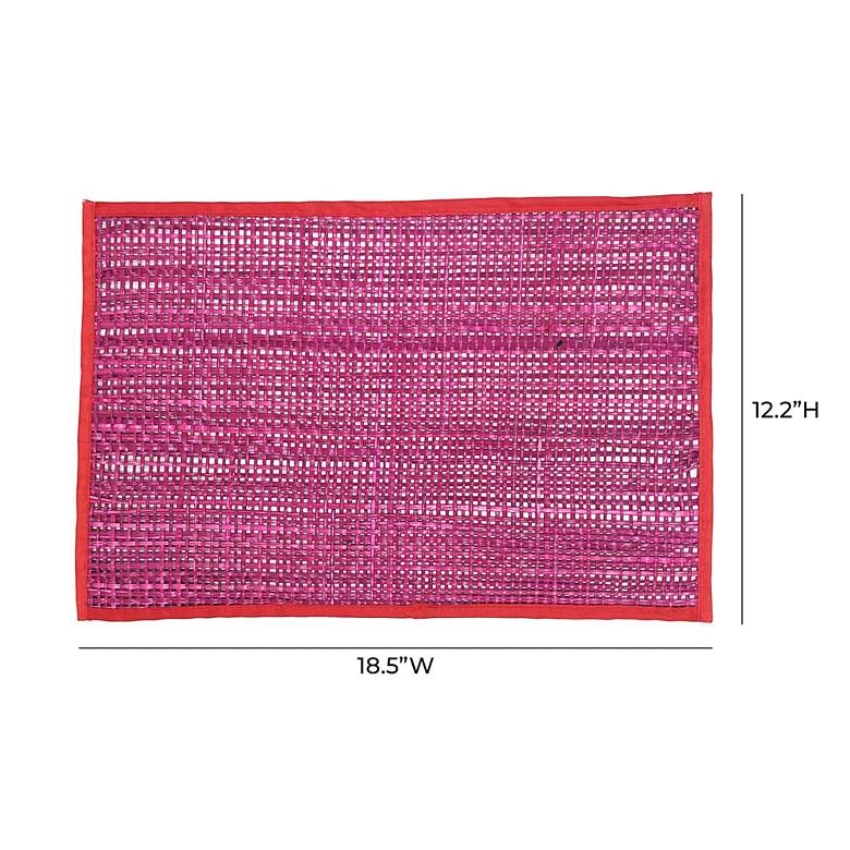 Image 5 Peele Punchy Pink Seagrass Placemats Set of 4 more views