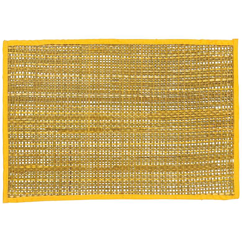 Image 2 Peele Sunny Yellow Seagrass Placemats Set of 4 more views