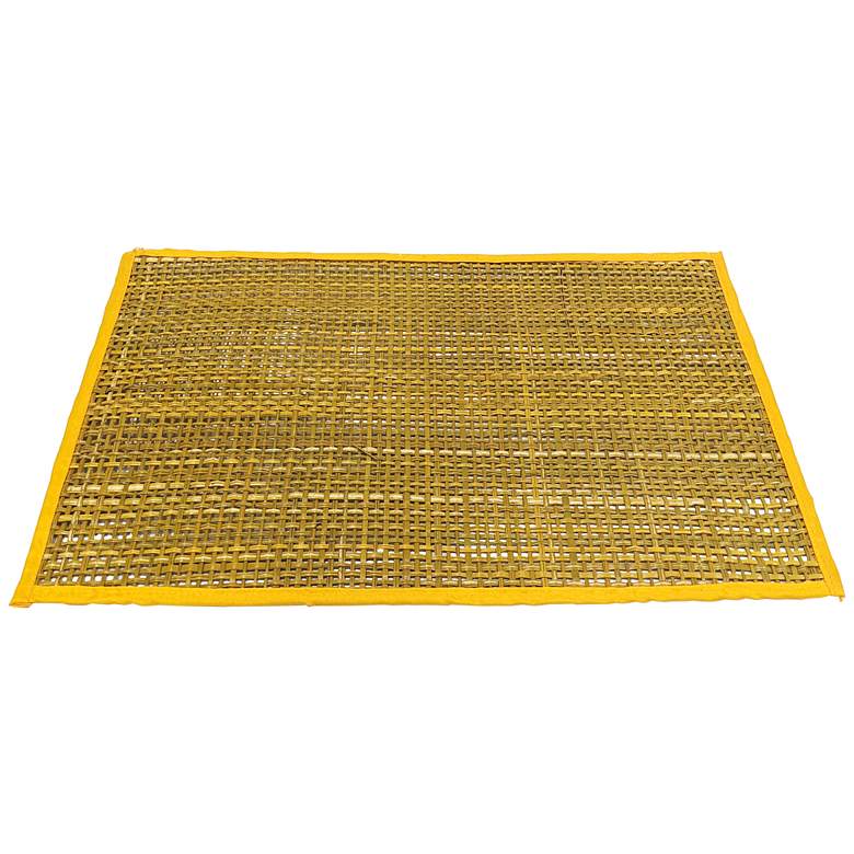 Image 3 Peele Sunny Yellow Seagrass Placemats Set of 4 more views