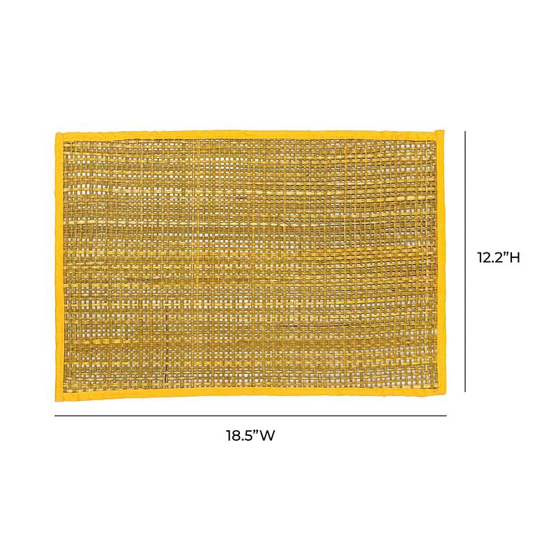 Image 5 Peele Sunny Yellow Seagrass Placemats Set of 4 more views