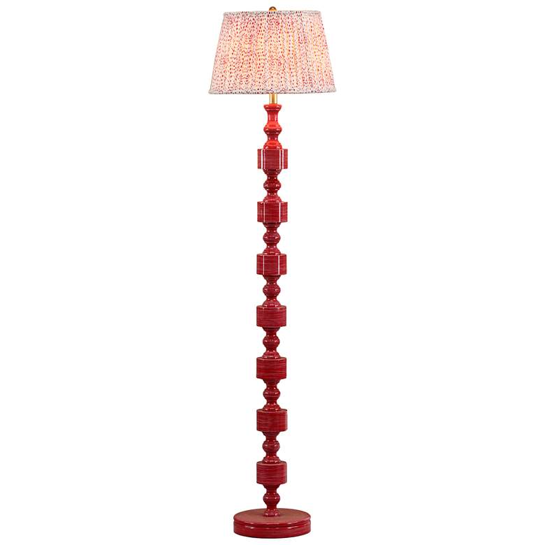 Image 4 Peggy High Gloss Pink Spotted Floor Lamp more views