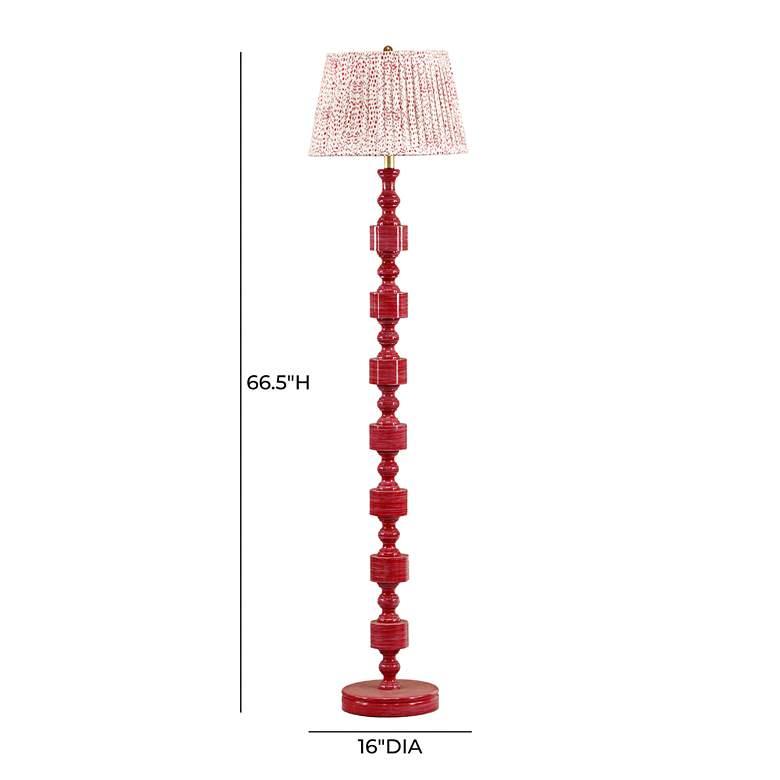Image 5 Peggy High Gloss Pink Spotted Floor Lamp more views