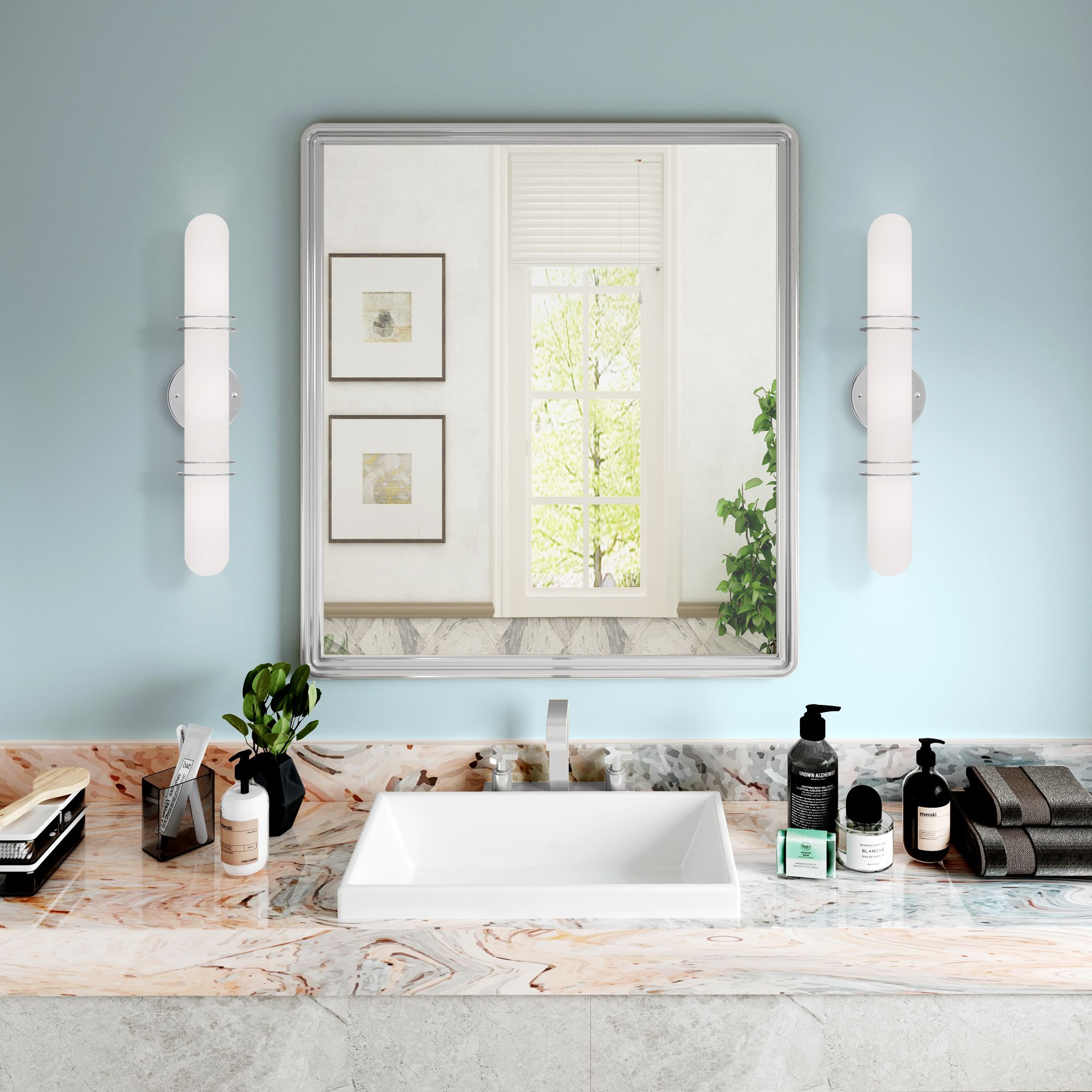 Pelham 19.75-in W Brushed Nickel Cylinder Vanity Light Bar