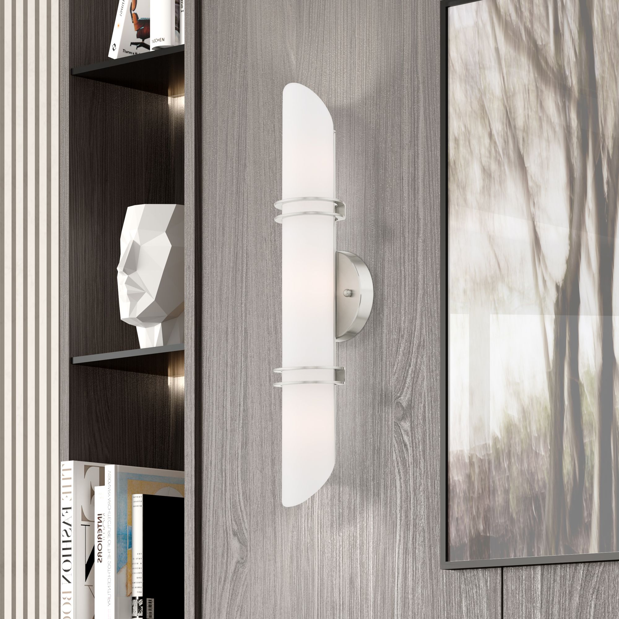 Pelham 19.75-in W Brushed Nickel Cylinder Vanity Light Bar