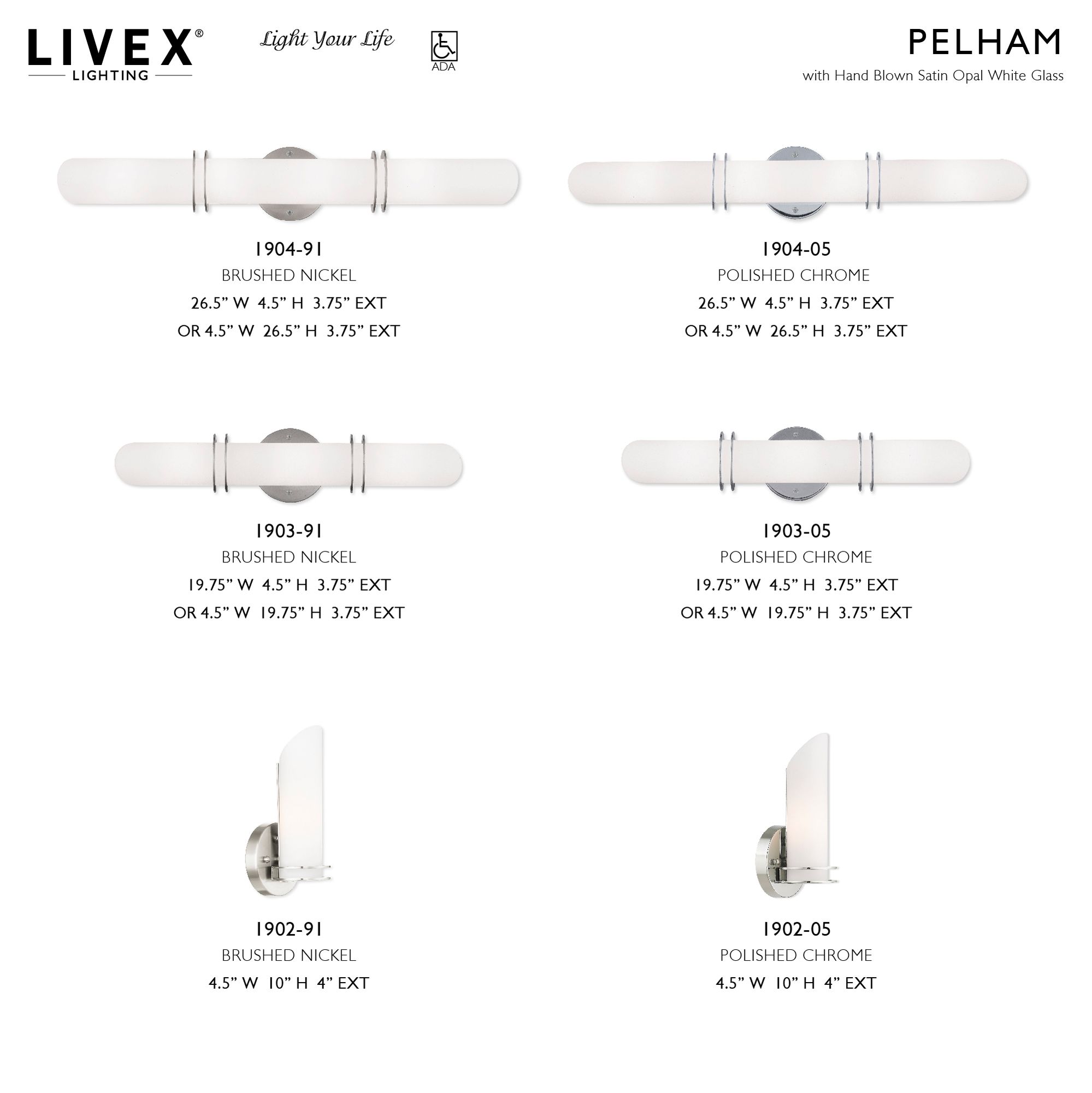 Pelham 19.75-in W Brushed Nickel Cylinder Vanity Light Bar