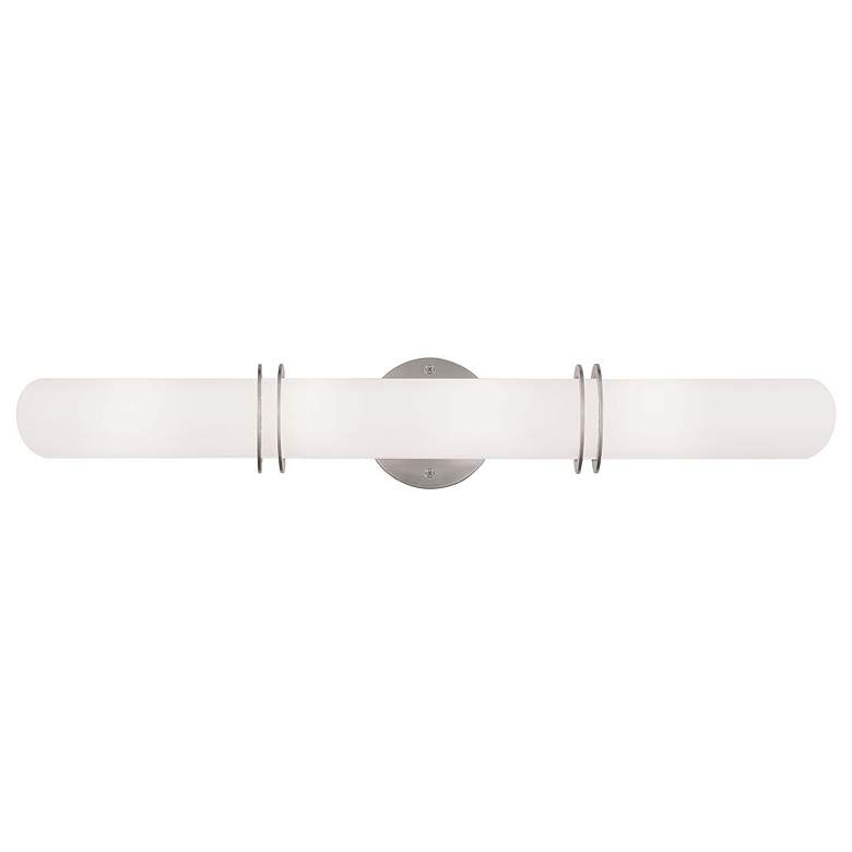 Image 1 Pelham 26.5-in W Brushed Nickel Cylinder Vanity Light Bar