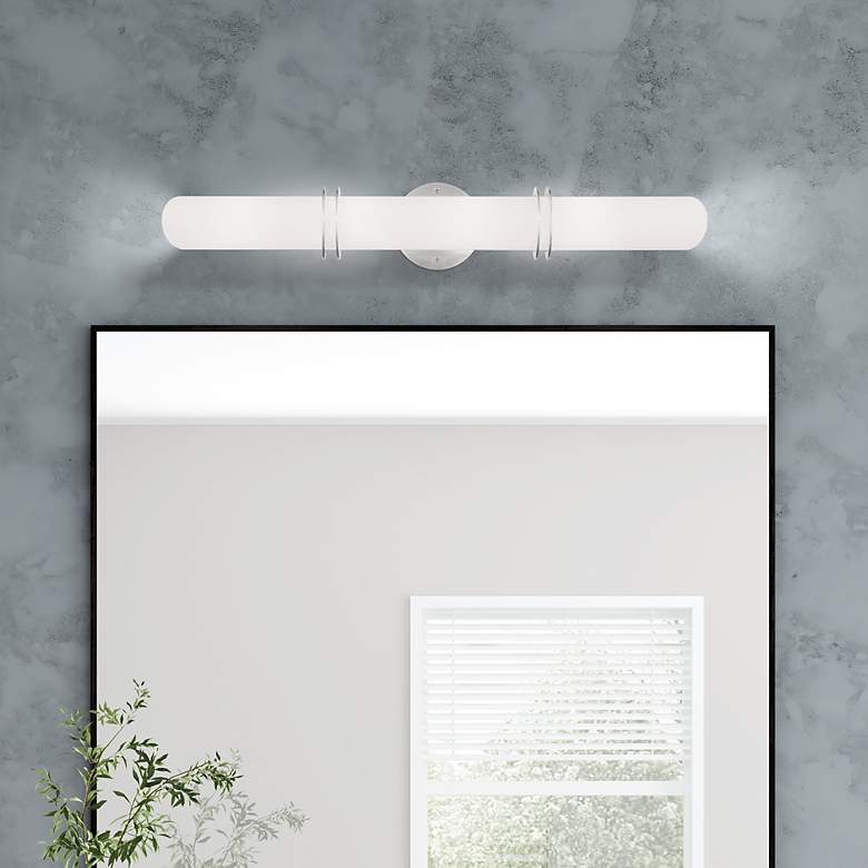 Image 1 Pelham 26.5-in W Brushed Nickel Cylinder Vanity Light Bar