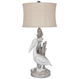 Image1 of Pelican White Washed and Sand Stone Table Lamp