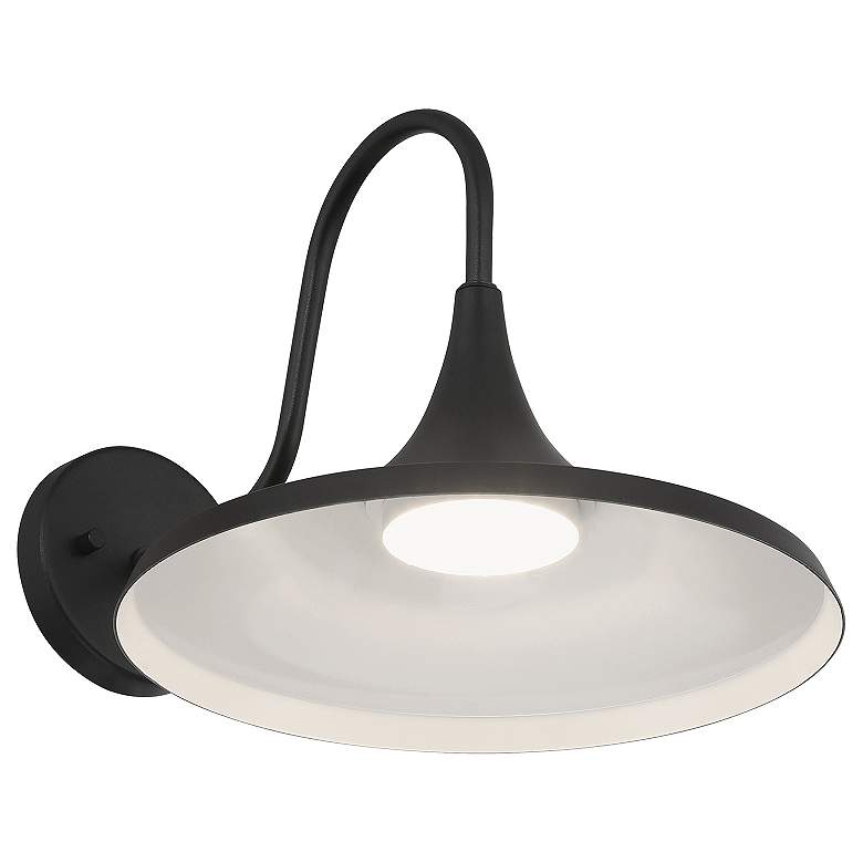 Image 4 Pella 10 1/2" High Black LED Outdoor Wall Light more views