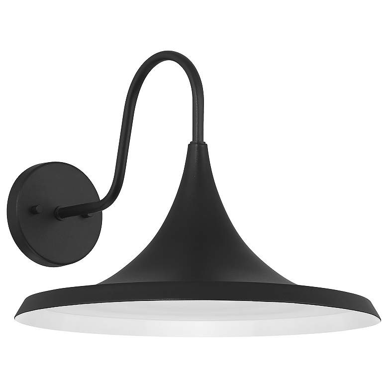 Image 2 Pella 11.75" High Black Outdoor LED Wall Mount more views