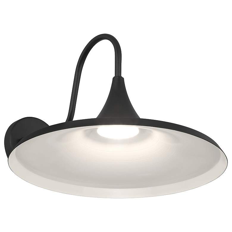 Image 4 Pella 11.75" High Black Outdoor LED Wall Mount more views