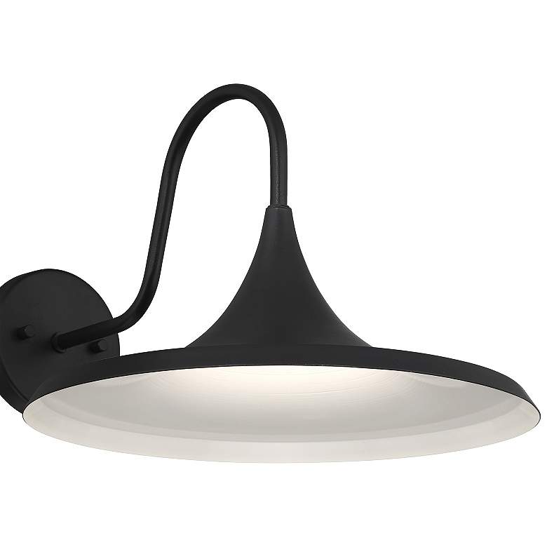 Image 6 Pella 11.75" High Black Outdoor LED Wall Mount more views