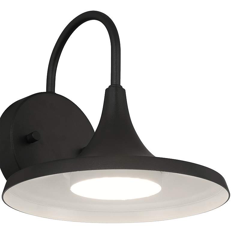 Image 6 Pella 8.25" High Black Outdoor LED Wall Mount more views