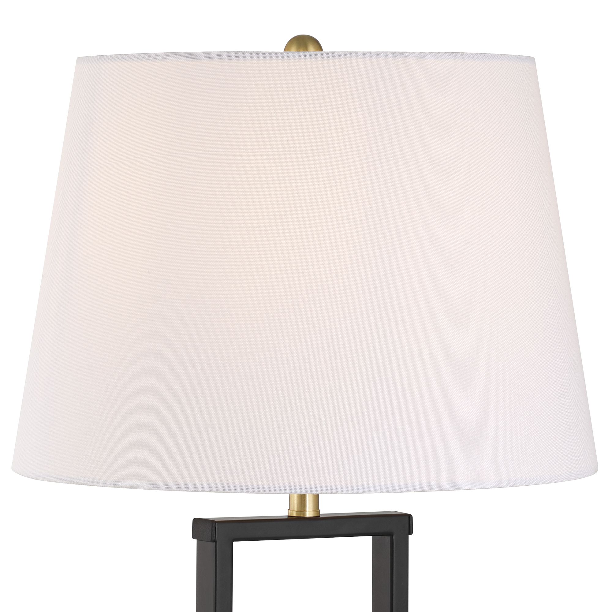 Image 4 Pellana 24 3/4" High Black and Brass USB Table Lamp Set of 2 more views