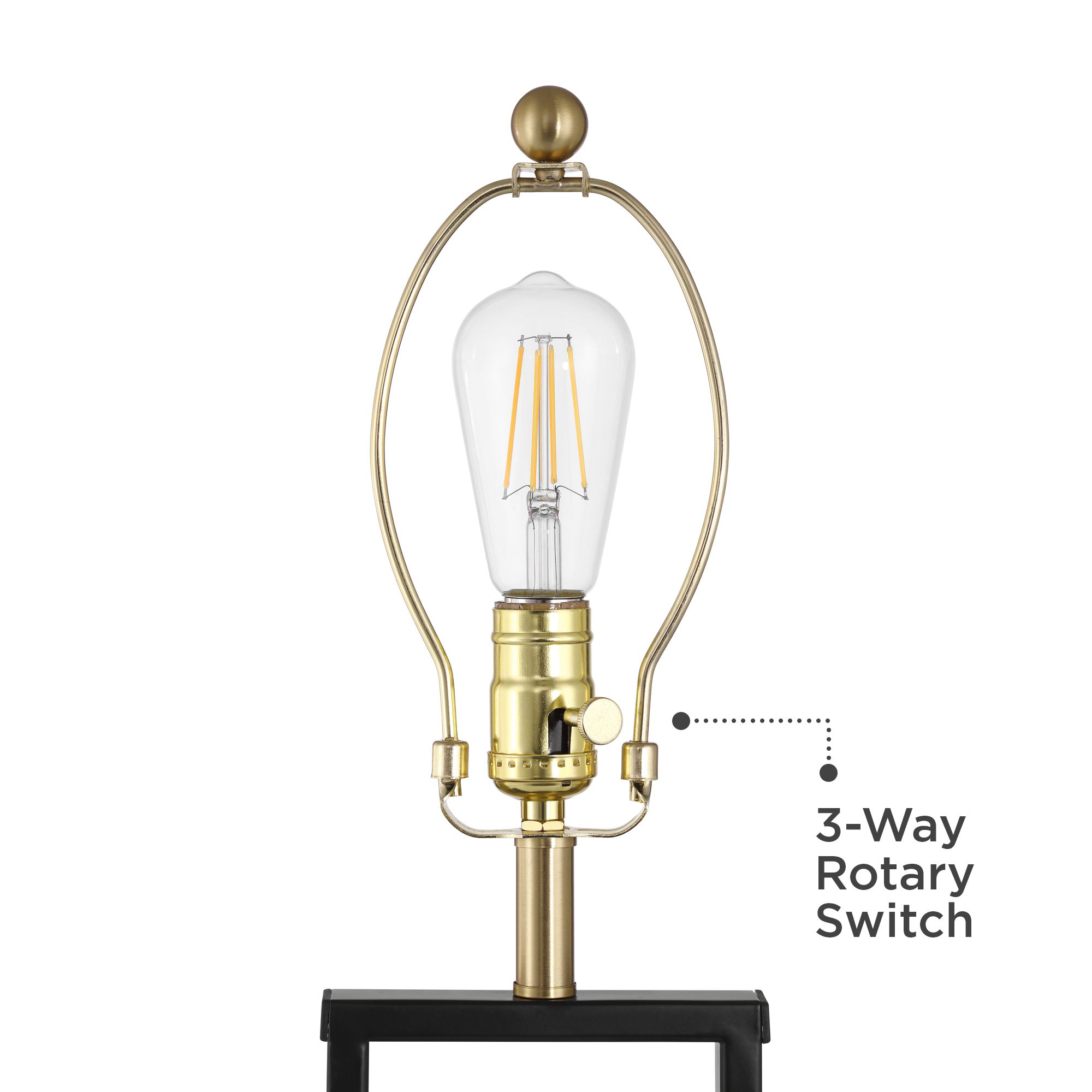 Image 6 Pellana 24 3/4" High Black and Brass USB Table Lamp Set of 2 more views