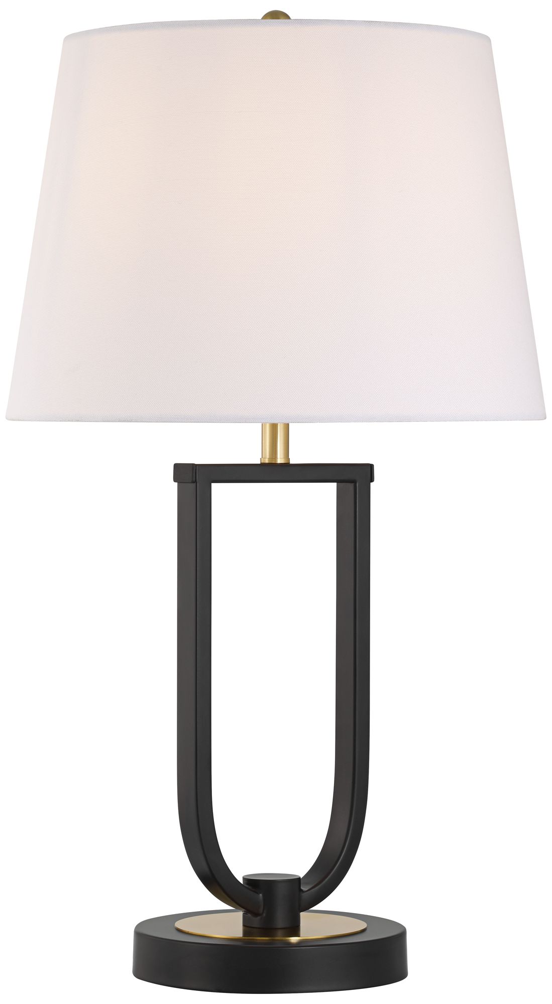 Pellana 24 3/4" High Black and Brass USB Table Lamp Set of 2 in scene
