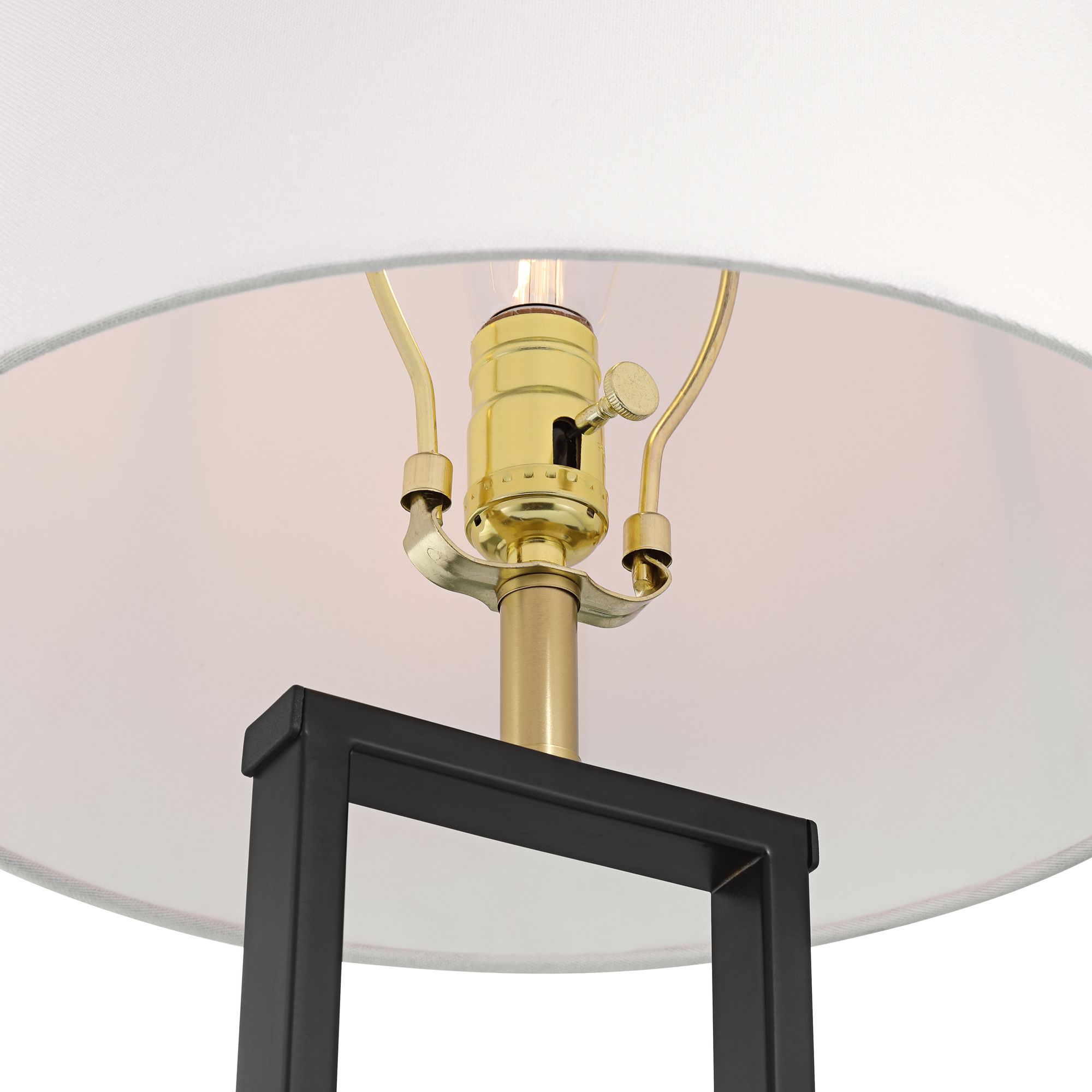 Image 4 Pellana 24 3/4" High Black and Brass USB Table Lamp more views